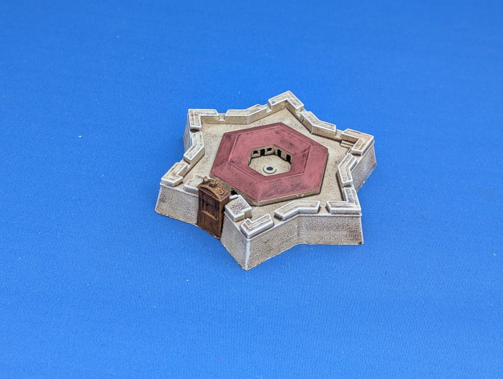 1/700 scale model of a 6-pointed star shaped fortress