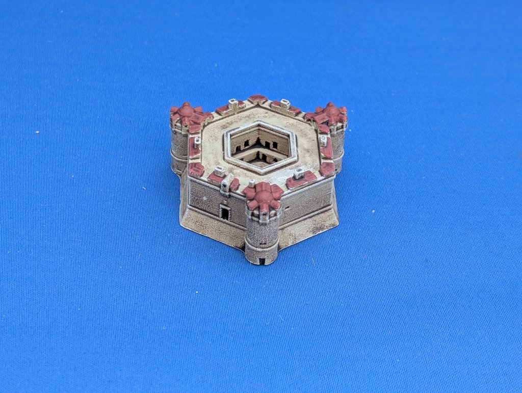 1/700 scale model of a hexagonal fortress