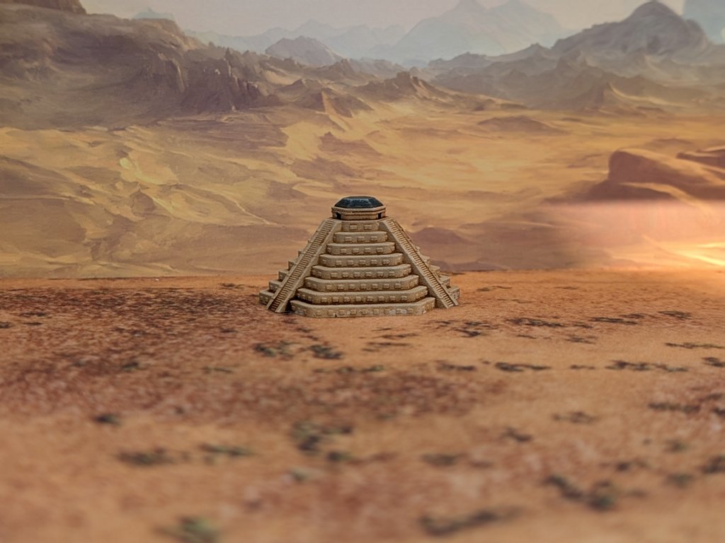 Model of a Syrtian temple pyramid on Mars